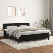 Boxspring 160x200 cm fluweel zwart