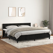 Boxspring met matras 200x200 cm zwart