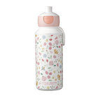 Mepal Campus Pop-Up Drinking Bottle Little Dutch Flowers And Butterflies 400 ml Pink/White
