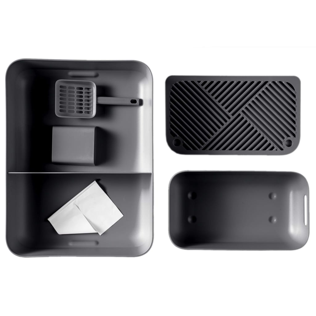 Hoopo Kattenbak Dome Grijs