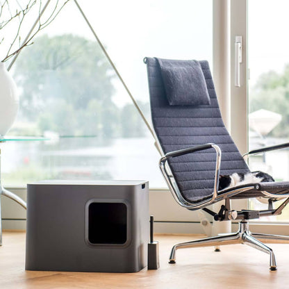 Hoopo Kattenbak Dome Grijs