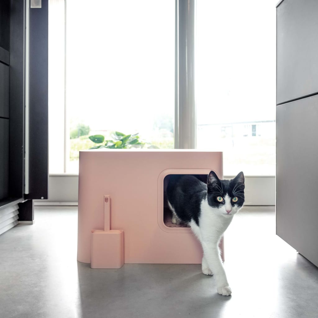 Hoopo Kattenbak Dome Grijs