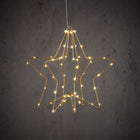 Other Brands Star Hanging 60 LEDs Warm White 32x30 cm Gold