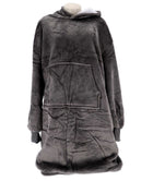 Hoodie plaid 110x70 cm charcoal grey