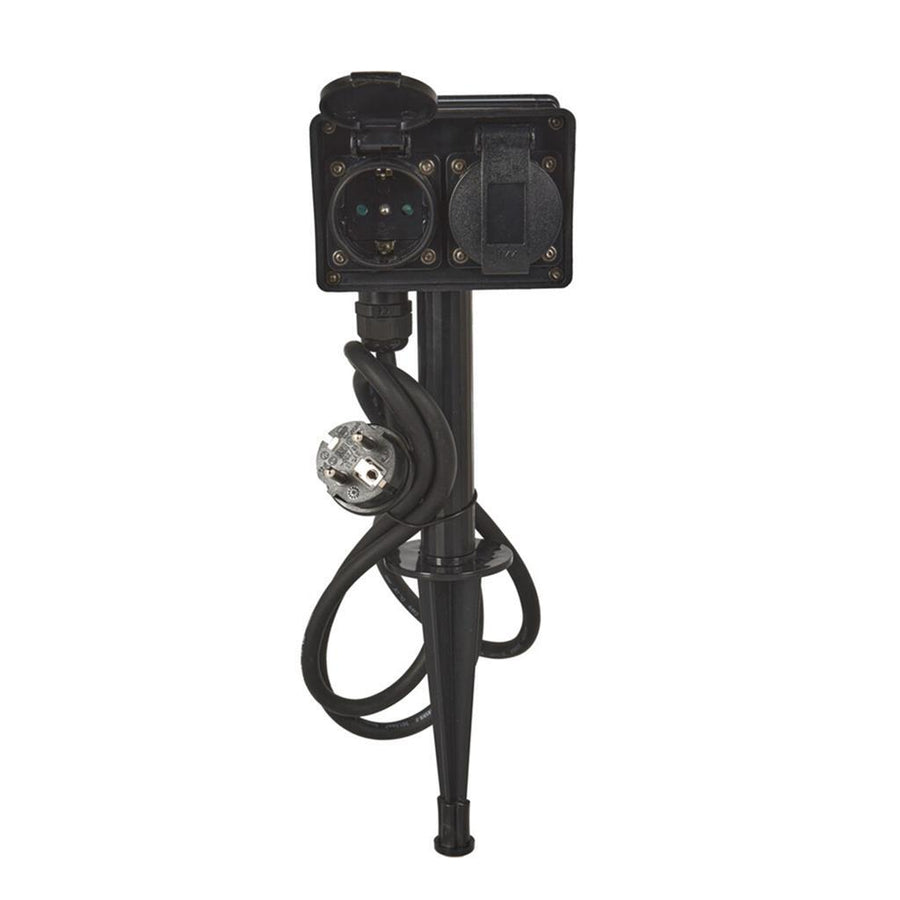 Fx Control Tuinstekkerdoos Met Timer Zwart