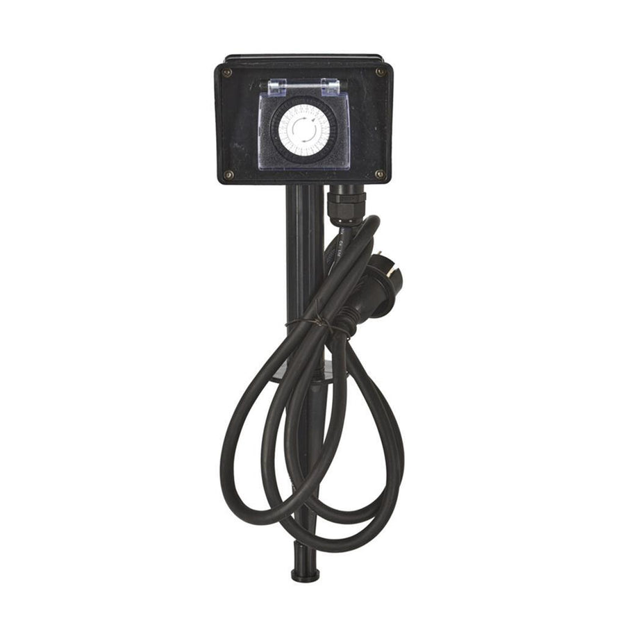 Fx Control Tuinstekkerdoos Met Timer Zwart