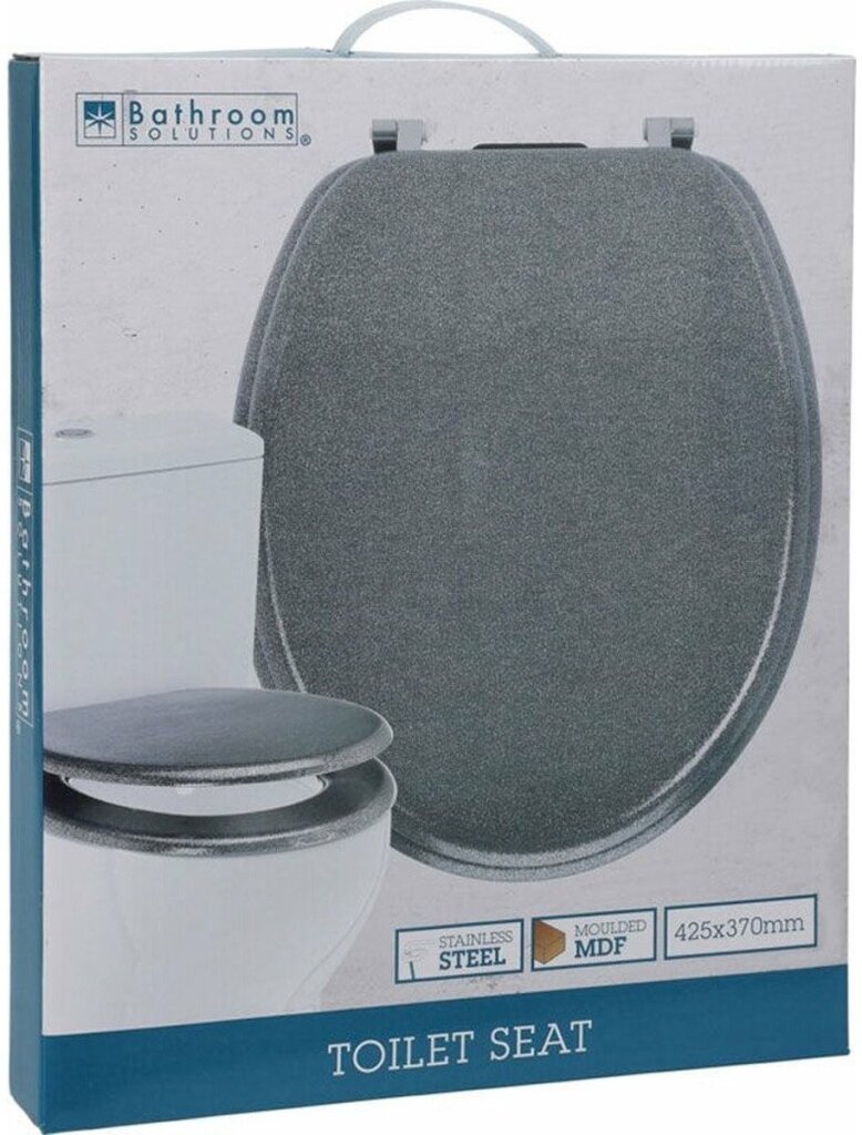 Bathroom Solutions Toiletbril 45X37.5 Cm Zilver/Mdf