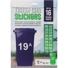 Basic Waste Bin Sticker Sheets Set 16 Pieces