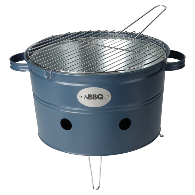 Progarden Barbecue Emmer Met Handvatten 34,5 Cm Mat Donker Blauw