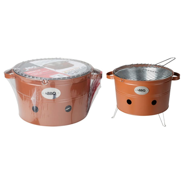 Progarden Barbecue Emmer Met Handvatten 34,5 Cm Matoranje orange