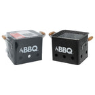 Mini barbecue BBQ Kubus 28.5x15.5x15 cm zwart