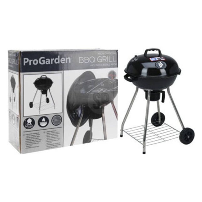 Progarden Barbecuegrill Op Wielen Zwart