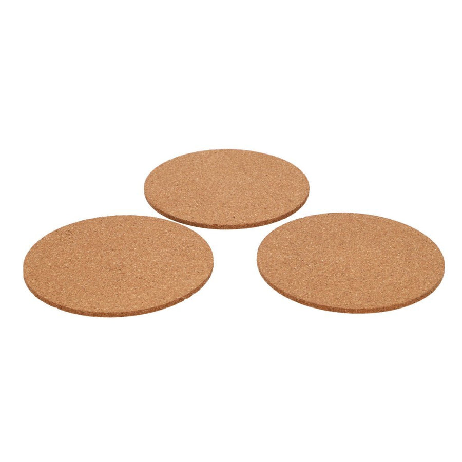 Excellent Houseware Kurken Onderzetters Rond 19.5 Cm 3 Stuks