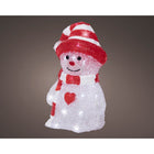 Other Brands Decoration Led Snowman 13.3X16.8X25.2 Cm Acrylic/Red/White