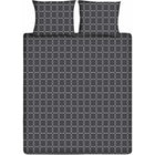 Dekbedovertrek eenpersoons 140x200/220 cm katoen Graphic Antraciet