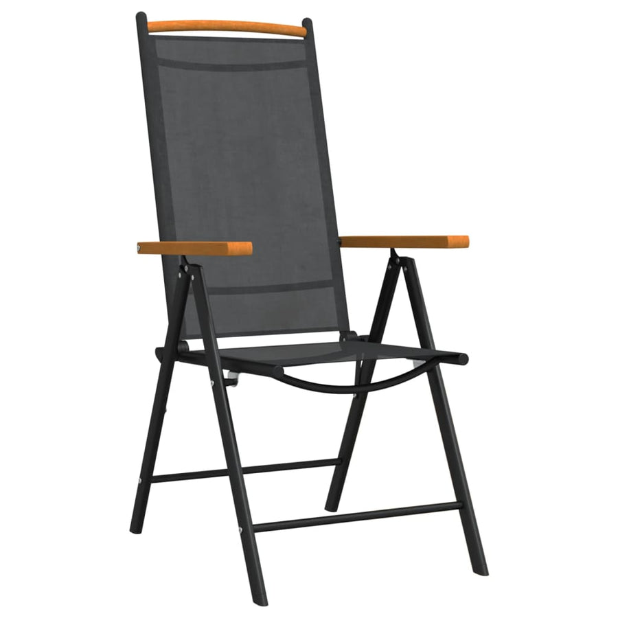 -Delige Tuinset Aluminium 7 150 cm tafellengte Zwart en bruin