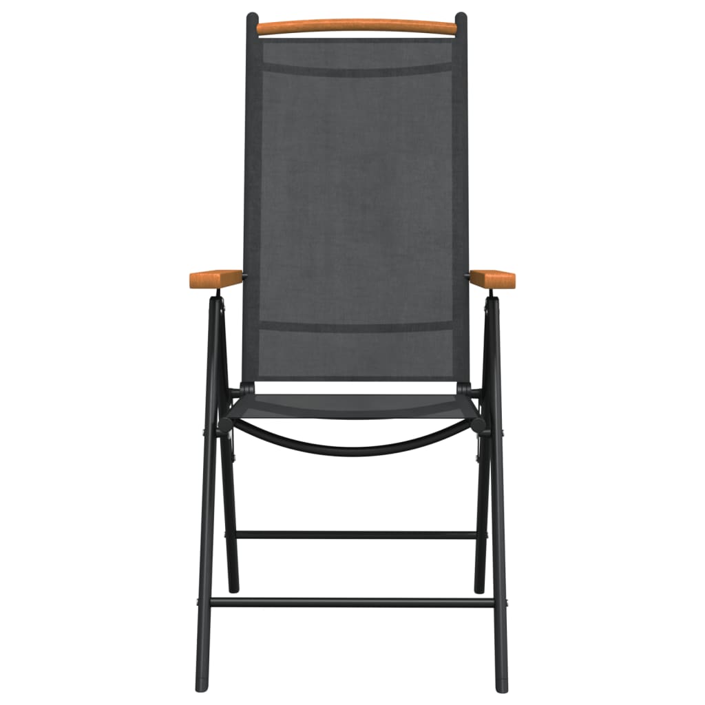 -Delige Tuinset Aluminium 7 150 cm tafellengte Zwart en bruin