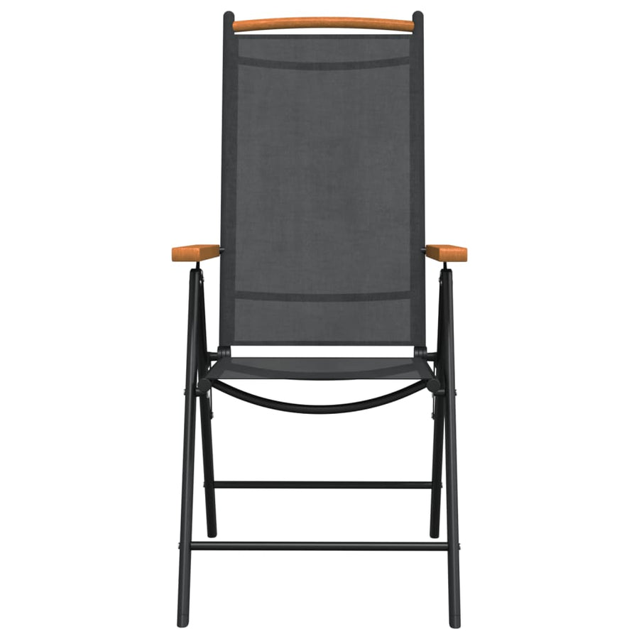 -Delige Tuinset Aluminium 7 150 cm tafellengte Zwart en bruin