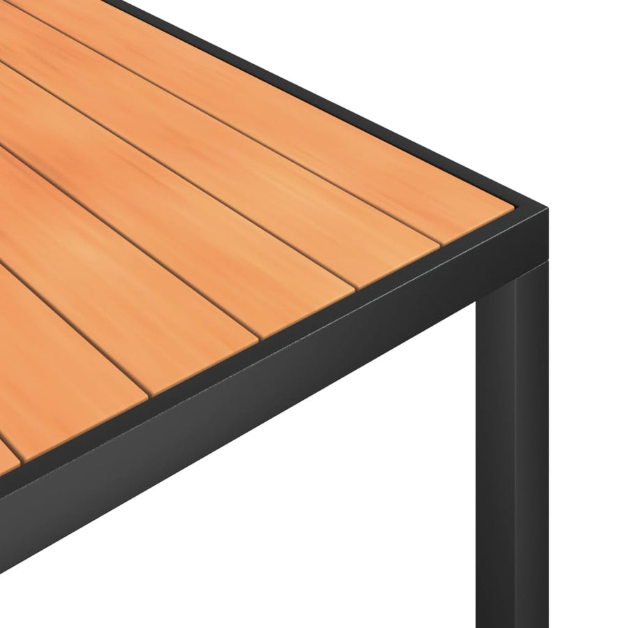 -Delige Tuinset Aluminium 7 150 cm tafellengte Zwart en bruin