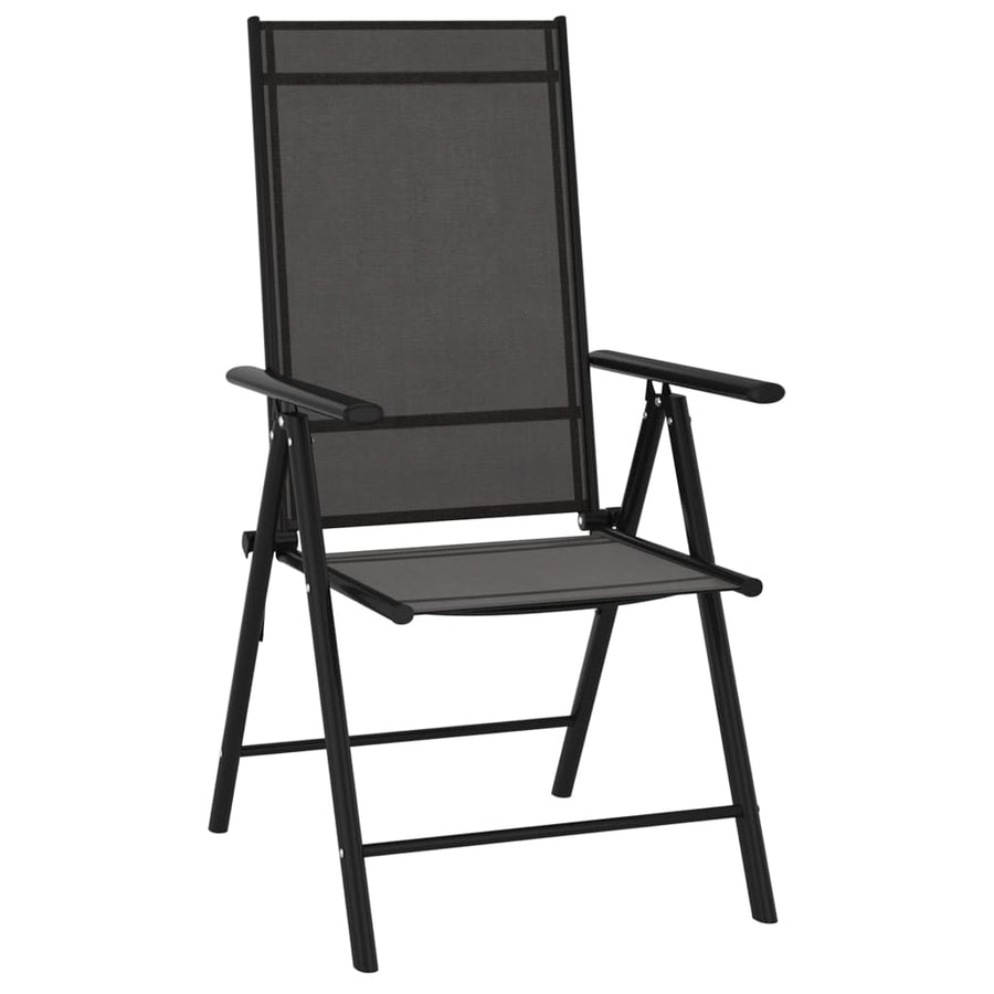7-Delige Tuinset Aluminium Zwart 1 150 cm tafellengte