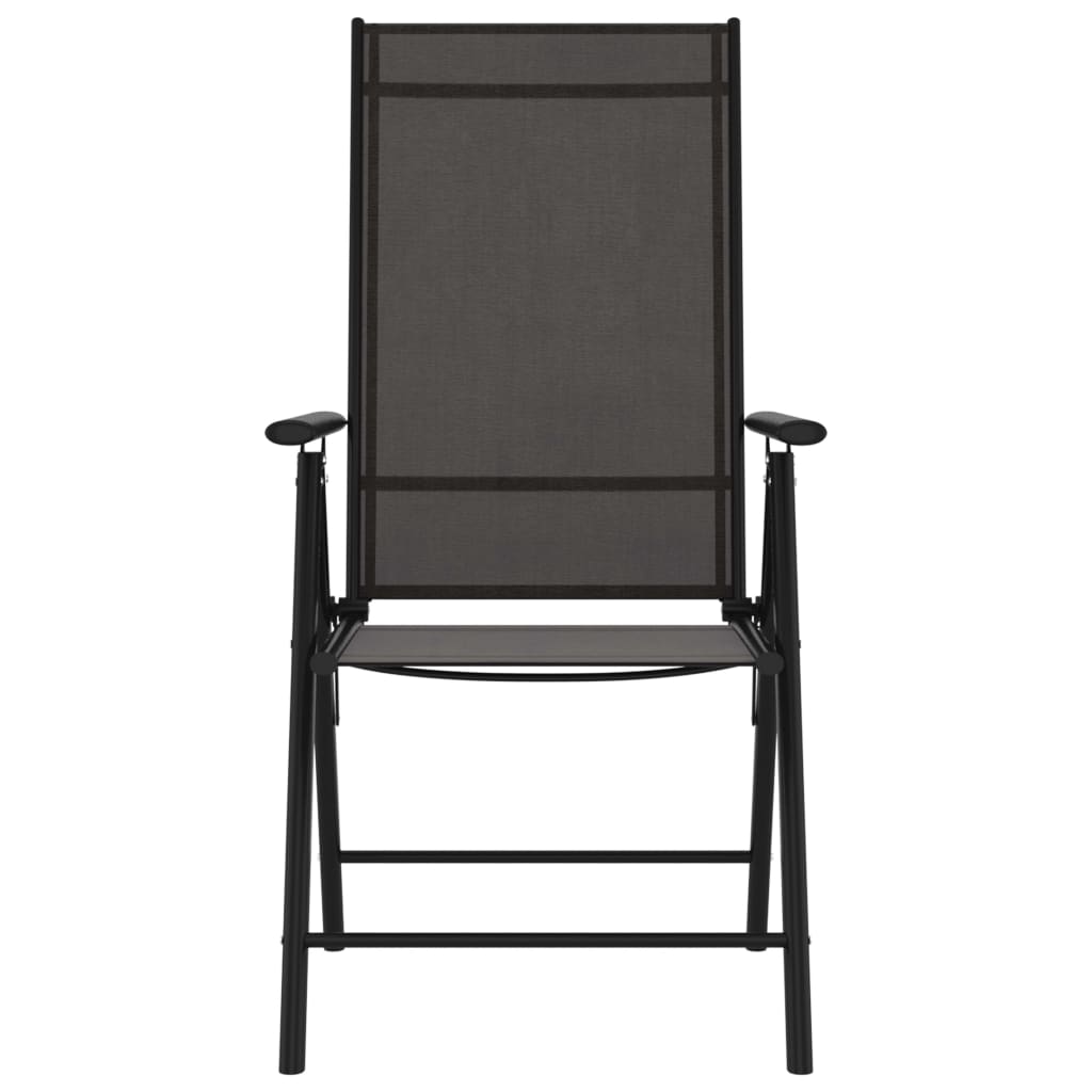 7-Delige Tuinset Aluminium Zwart 1 150 cm tafellengte