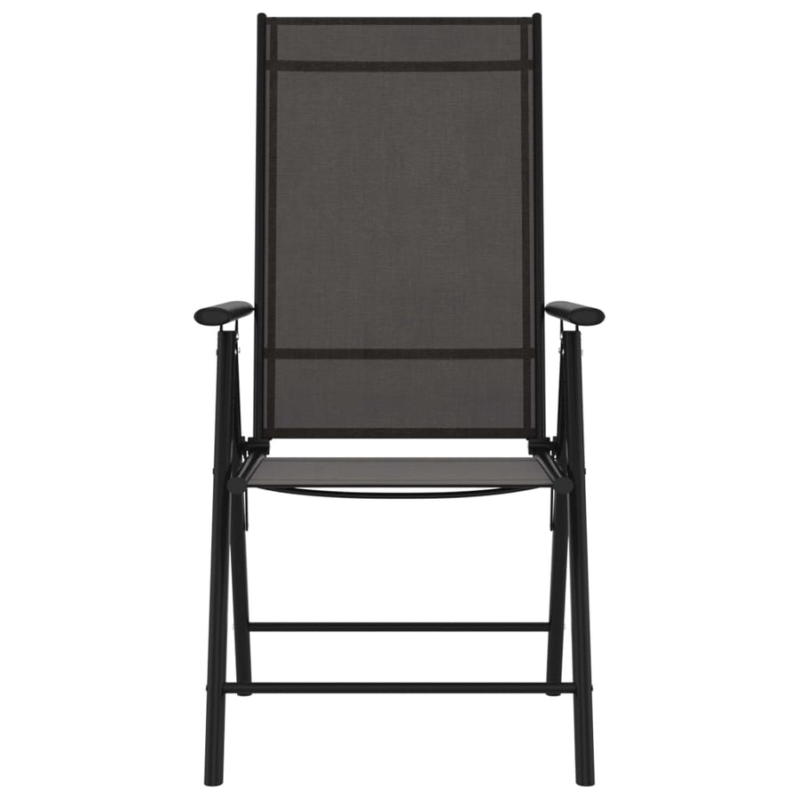 7-Delige Tuinset Aluminium Zwart 1 150 cm tafellengte