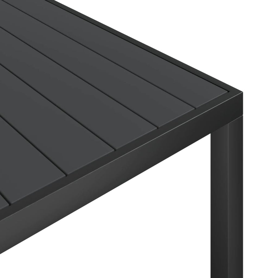7-Delige Tuinset Aluminium Zwart 1 150 cm tafellengte