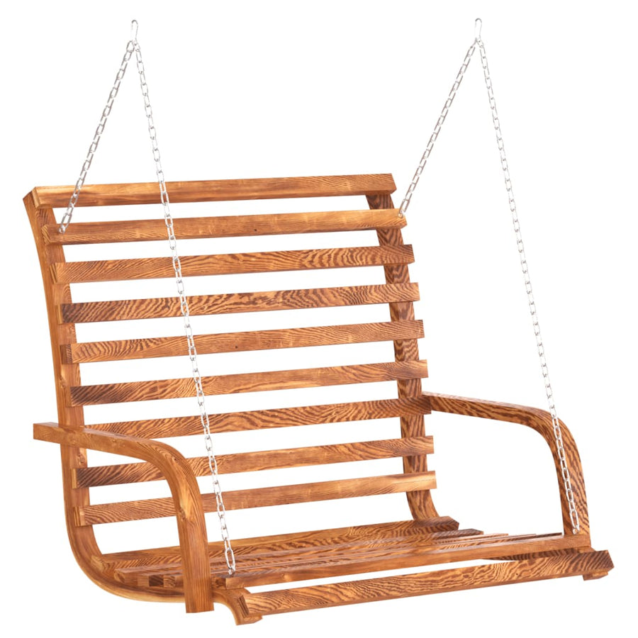 Schommelbank Met Luifel Vurenhout Met Teak Afwerking 1 Crème
