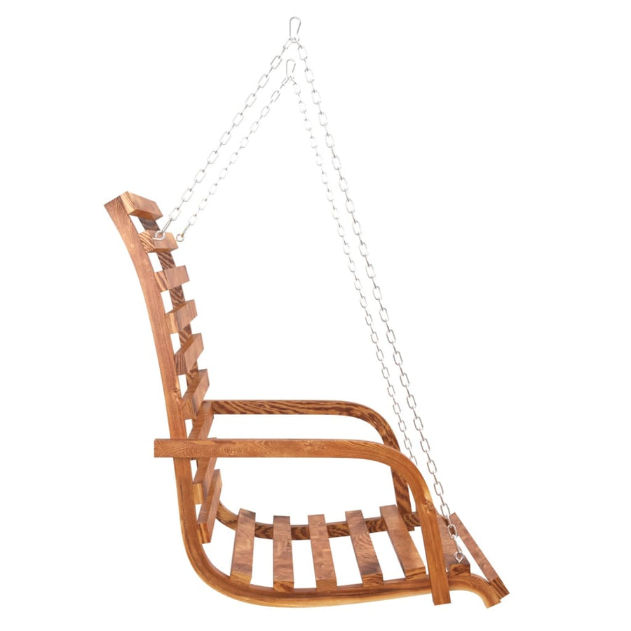 Schommelbank Met Luifel Vurenhout Met Teak Afwerking 1 Crème