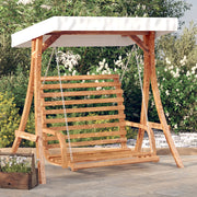 Schommelbank vurenhout teak afwerking 175x101x161,5 cm crème