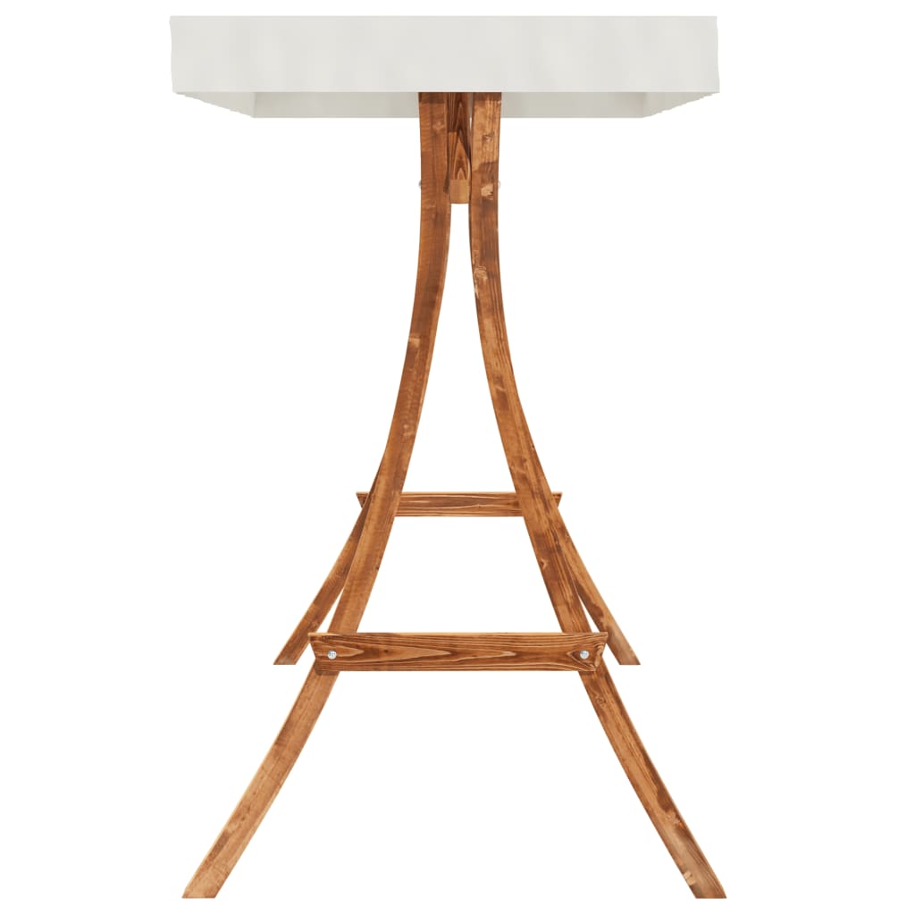 Schommelstoel Met Kussen En Luifel Massief Vurenhout