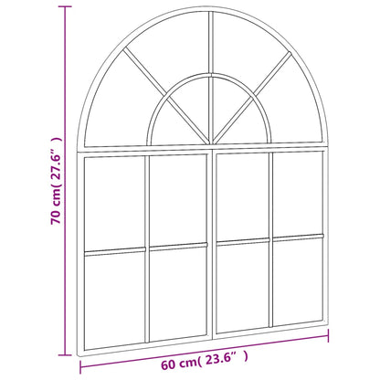 Wandspiegel Boog Ijzer Zwart 60 x 70 cm