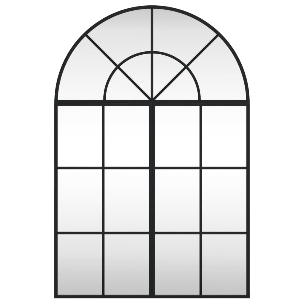 Wandspiegel Boog Ijzer Zwart 60 x 90 cm