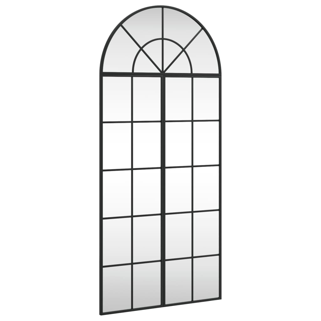 Wandspiegel Boog Ijzer Zwart 60 x 130 cm