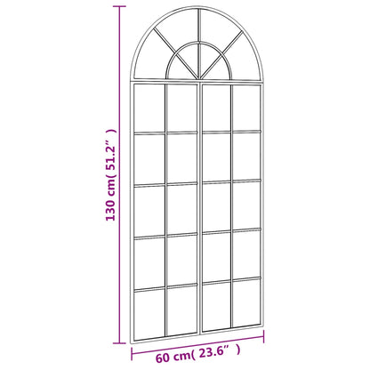 Wandspiegel Boog Ijzer Zwart 60 x 130 cm