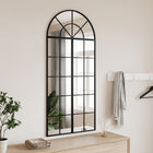 Wall mirror arch 60x130 cm iron black