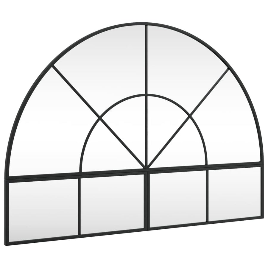 Wandspiegel Boog Ijzer Zwart 100 x 70 cm