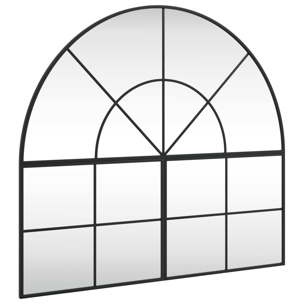 Wandspiegel Boog 100X90 Cm Ijzer Zwart