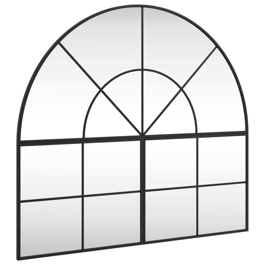 Wandspiegel Boog 100X90 Cm Ijzer Zwart