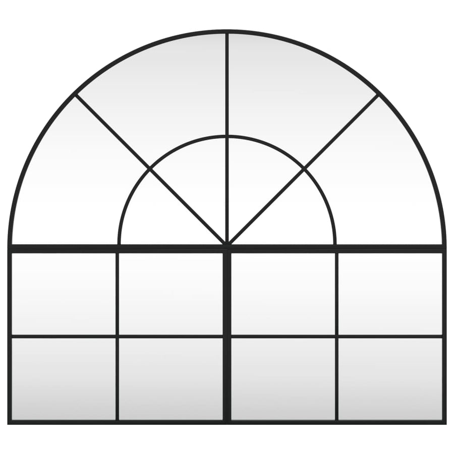 Wandspiegel Boog 100X90 Cm Ijzer Zwart