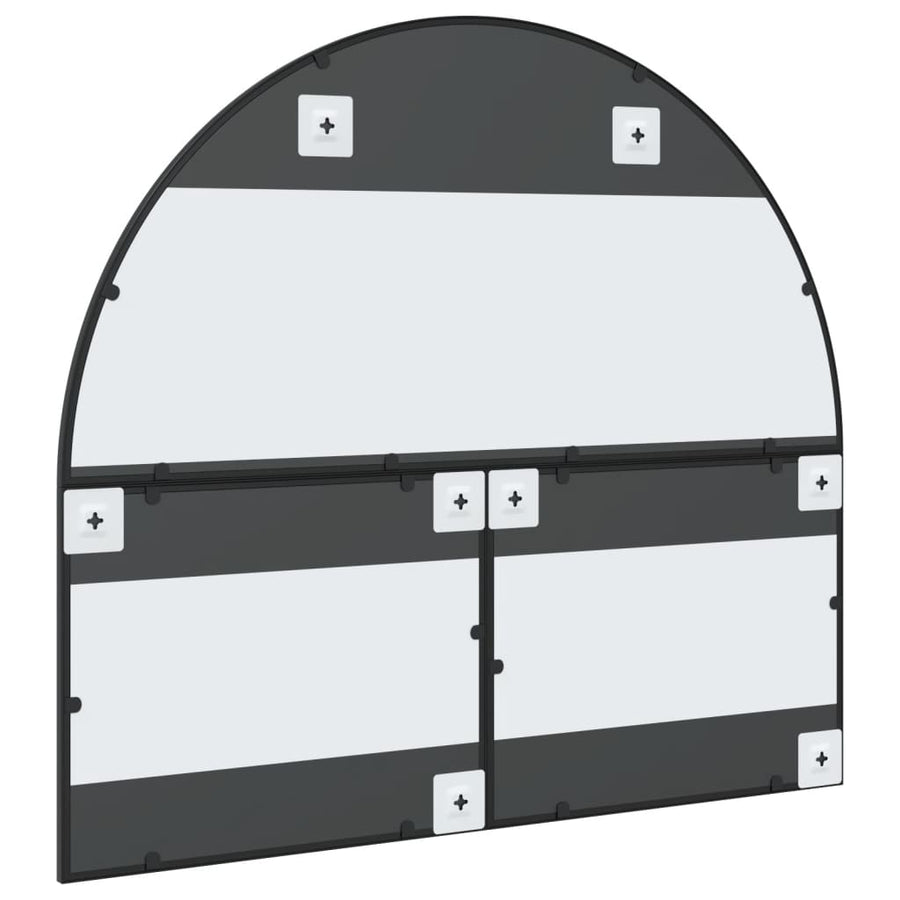 Wandspiegel Boog 100X90 Cm Ijzer Zwart