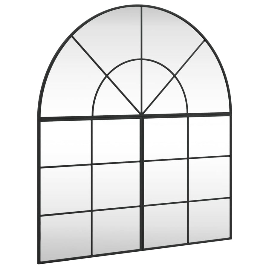 Wandspiegel Boog 100X110 Cm Ijzer Zwart