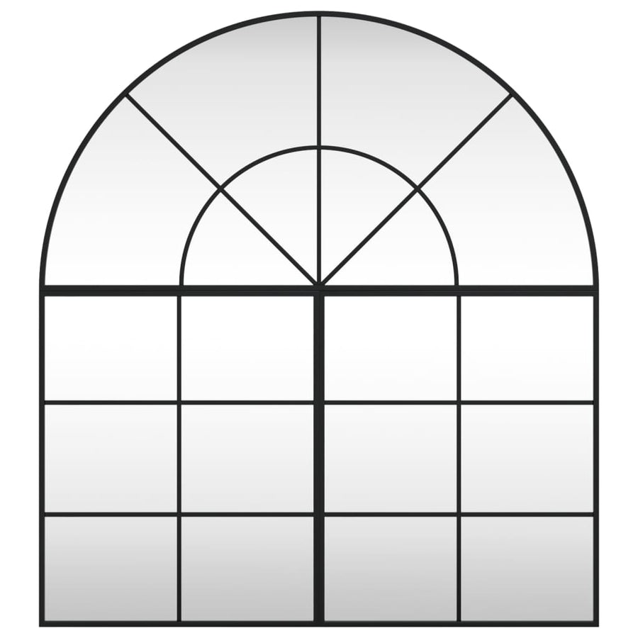 Wandspiegel Boog 100X110 Cm Ijzer Zwart