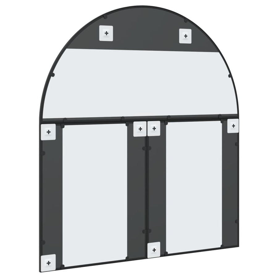 Wandspiegel Boog 100X110 Cm Ijzer Zwart