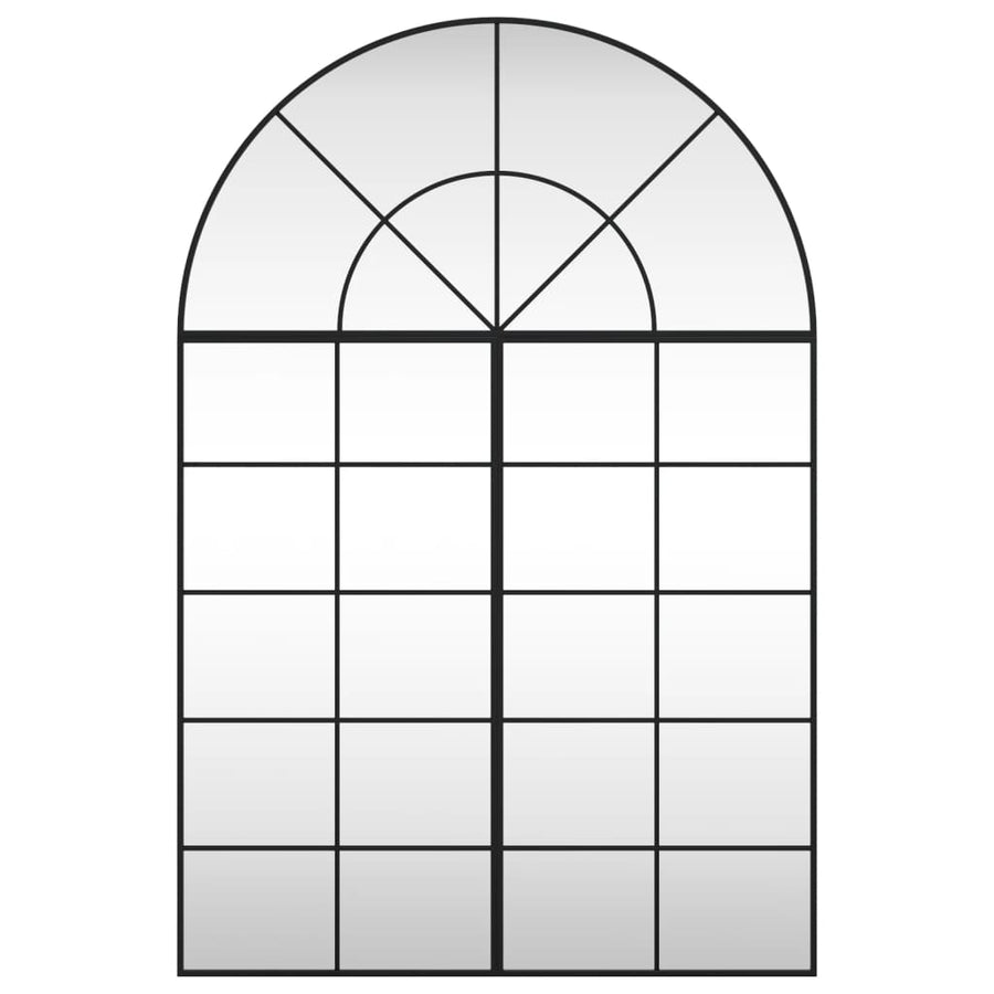 Wandspiegel Boog 100X150 Cm Ijzer Zwart