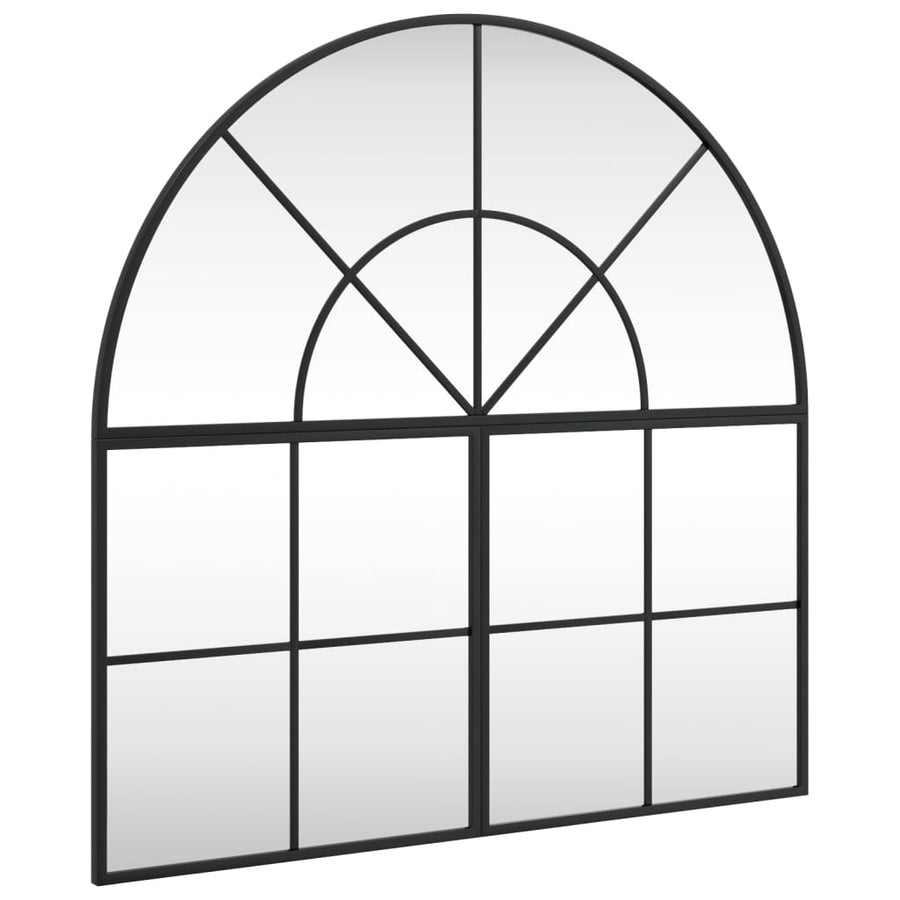 Wandspiegel Boog 80X80 Cm Ijzer Zwart