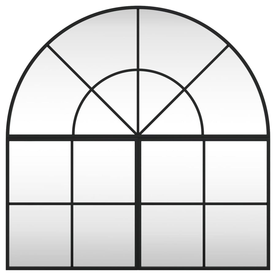 Wandspiegel Boog 80X80 Cm Ijzer Zwart