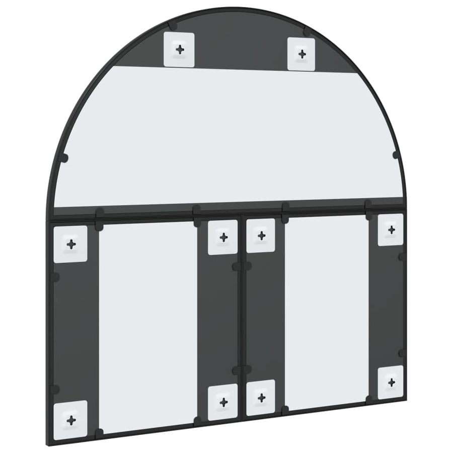 Wandspiegel Boog 80X80 Cm Ijzer Zwart