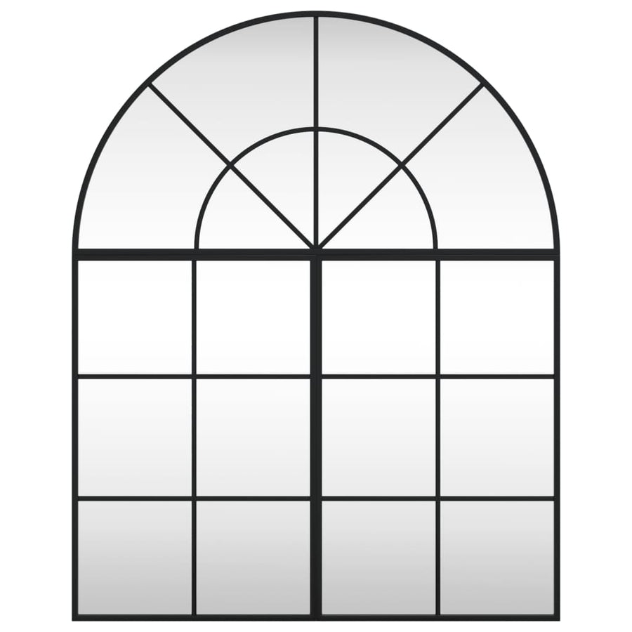 Wandspiegel Boog Ijzer Zwart 80 x 100 cm