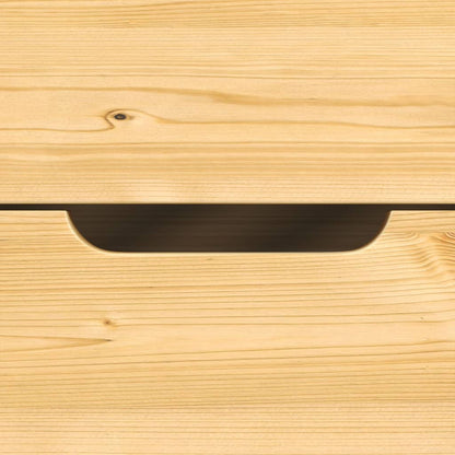 Slaapbank Met 3 Lades Irun 90X200 Cm Massief Grenenhout Bruin